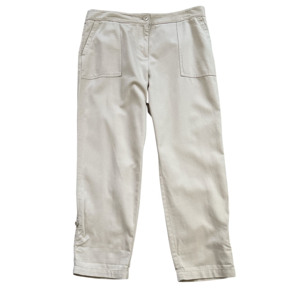 Talbots Beige Cropped Pull-On Pants